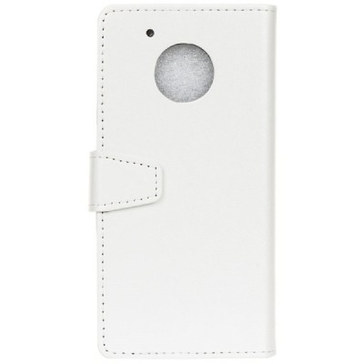 Motorola Moto G 5rd (5 Gen) atvēramais ādas balts maciņš, grāmata (maks) / Vacins.lv