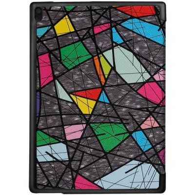 Lenovo Tab410 Plus (TB-X704F) atvēramais krāsains, pelēks maciņš / Vacins.lv