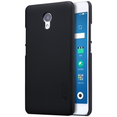 Meizu m5 note Nillkin Frosted Shield melns plastmasas apvalks + ekrāna aizsargplēve / Vacins.lv