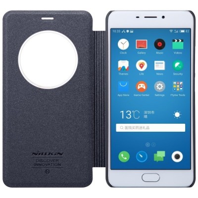 Meizu m5 note „Nillkin“ Sparkle atvēramais pelēks maciņš / Vacins.lv