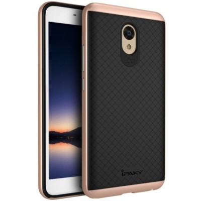 Meizu m5 note „IPAKY“ cieta silikona (TPU) melns apvalks (apmales - rozā krāsā) / Vacins.lv