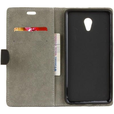 Meizu m5 note atvēramais ādas melns maciņš (maks) / Vacins.lv