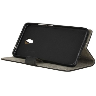 Meizu m5 note atvēramais ādas melns maciņš (maks) / Vacins.lv