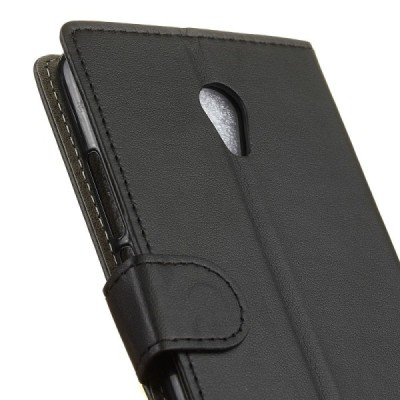 Meizu m5 note atvēramais ādas melns maciņš (maks) / Vacins.lv