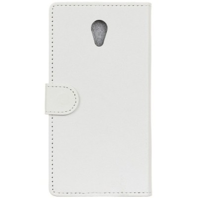 Meizu m5 note atvēramais ādas balts maciņš (maks) / Vacins.lv