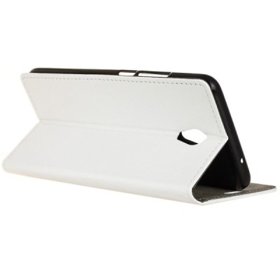 Meizu m5 note atvēramais ādas balts maciņš (maks) / Vacins.lv