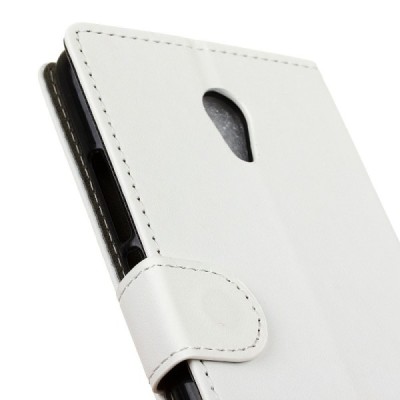 Meizu m5 note atvēramais ādas balts maciņš (maks) / Vacins.lv