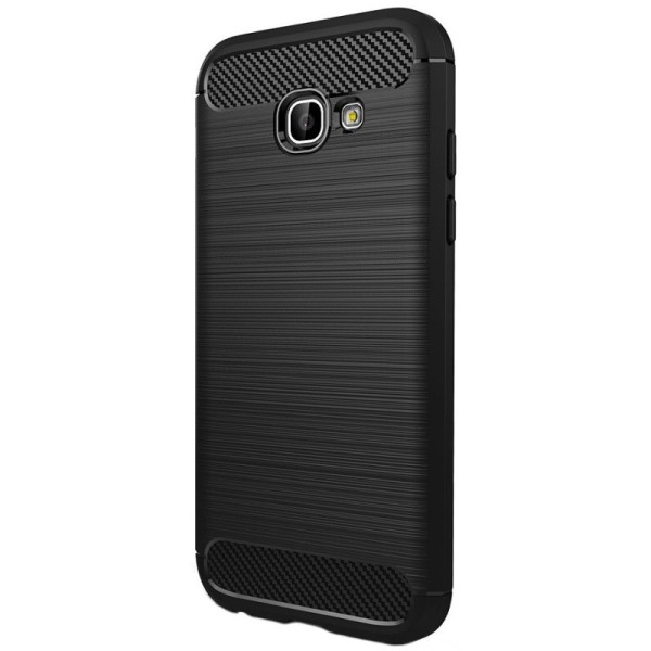 „Carbon“ cieta silikona (TPU) apvalks - melns (Galaxy A5 2017)