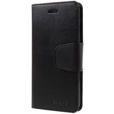 Mercury Sonata atverčiamas Samsung Galaxy A5 2017 (A520) juodas odinis dėklas - piniginė / Priedai.lt