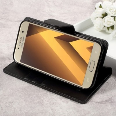 Mercury Sonata atverčiamas Samsung Galaxy A5 2017 (A520) juodas odinis dėklas - piniginė / Priedai.lt