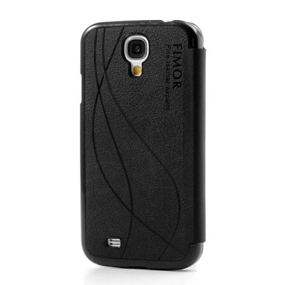 „Fimor“ Samsung Galaxy S4 melns ādas atvērams futrālis / Vacins.lv