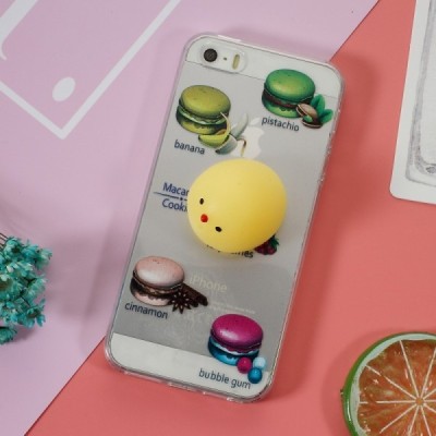 Apple iPhone 5, 5s ir SE „Squezy“ Yolk kieto silikono TPU skaidrus dėklas - nugarėlė / Priedai.lt