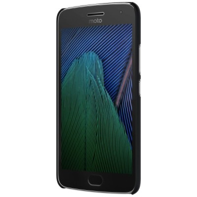 Motorola Moto G5 Plus (XT1684) Nillkin Frosted Shield melns plastmasas apvalks + ekrāna aizsargplēve / Vacins.lv