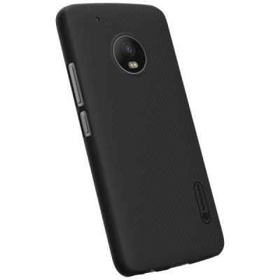 Motorola Moto G5 Plus (XT1684) Nillkin Frosted Shield melns plastmasas apvalks + ekrāna aizsargplēve / Vacins.lv
