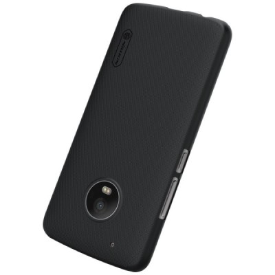Motorola Moto G5 Plus (XT1684) Nillkin Frosted Shield melns plastmasas apvalks + ekrāna aizsargplēve / Vacins.lv