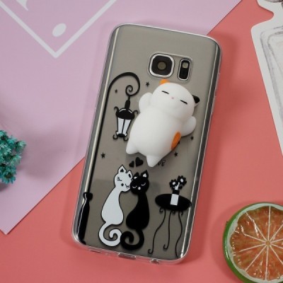 Samsung Galaxy S7 (G930) „Squezy“ Cat cieta silikona (TPU) dzidrs apvalks / vacins.lv