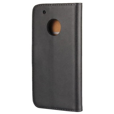 Motorola Moto G5 Plus (Gen 5 XT1684) atverčiamas juodas odinis Casual dėklas - piniginė / Priedai.lt