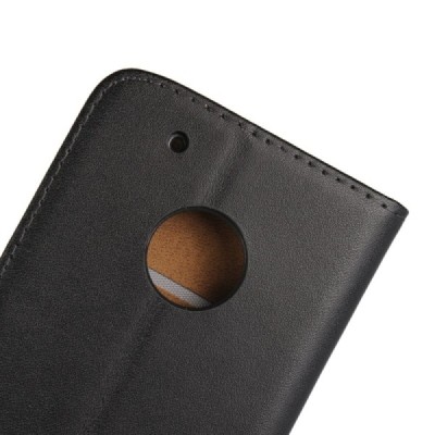 Motorola Moto G5 Plus (Gen 5 XT1684) atverčiamas juodas odinis Casual dėklas - piniginė / Priedai.lt