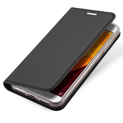 Xiaomi Redmi 4X „Dux Ducis“ Skin sērijas melns ādas atvērams maciņš / Vacins.lv