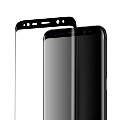 Samsung Galaxy S8+ (G955) „HOCO“ 9H Tempered Glass sustiprintos apsaugos juodas pilnai dengiantis apsauginis ekrano stiklas 0,2