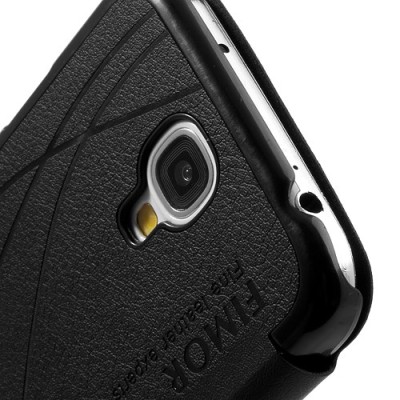 „Fimor“ Samsung Galaxy S4 melns ādas atvērams futrālis / Vacins.lv