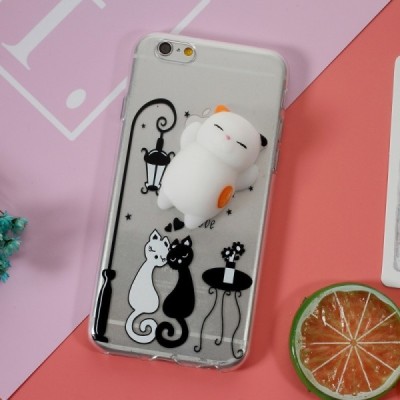 Apple iPhone 6 un Apple iPhone 6s „Squezy“ Cat cieta silikona (TPU) dzidrs apvalks / vacins.lv