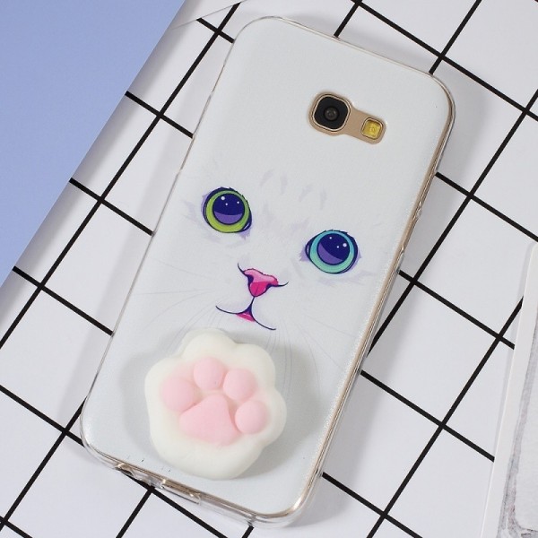 „Squezy“ Pėdutė kieto silikono (TPU) dėklas - baltas (Galaxy A5 2017)