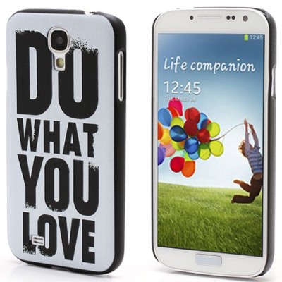 Samsung Galaxy S4 plastikinis dėklas su užrašu do what you love / Priedai.lt