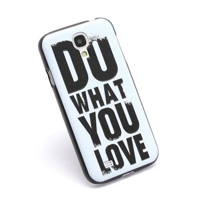 Samsung Galaxy S4 plastikinis dėklas su užrašu do what you love / Priedai.lt