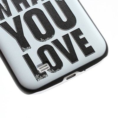 Samsung Galaxy S4 plastikinis dėklas su užrašu do what you love / Priedai.lt