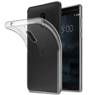 Nokia 5 skaidrus (permatomas) kieto silikono TPU ploniausias pasaulyje bespalvis dėklas / Priedai.lt