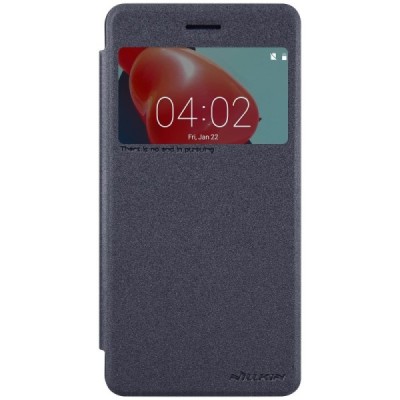 Nokia 6 „Nillkin“ Sparkle atvēramais pelēks maciņš / Vacins.lv