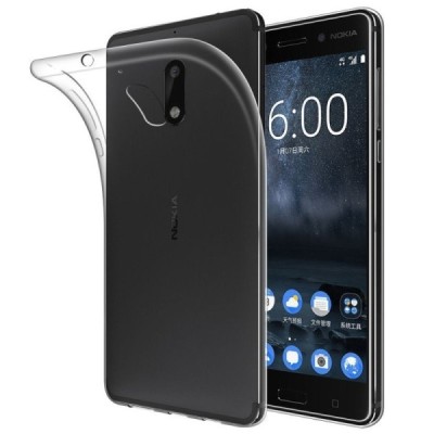 Nokia 6 dzidrs (caurspīdīgs) cieta silikona TPU pasaulē planākais apvalks / Vacins.lv