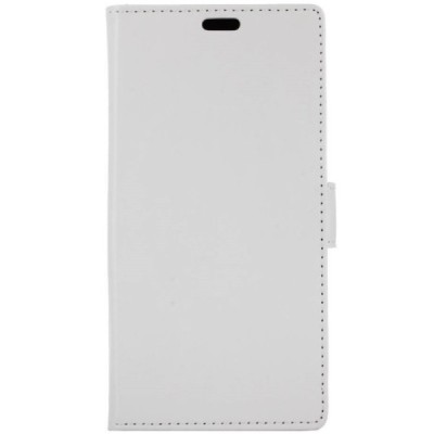 Nokia 6 atvēramais ādas balts maciņš, grāmata (maks) / Vacins.lv