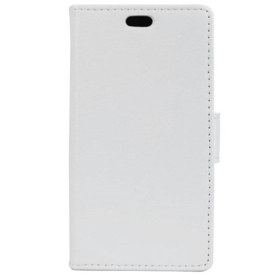 Nokia 3 atverčiamas baltas odinis dėklas, knygutė - piniginė / Priedai.lt