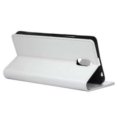 Nokia 3 atverčiamas baltas odinis dėklas, knygutė - piniginė / Priedai.lt