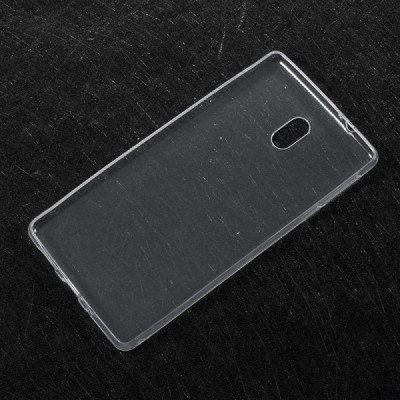 Nokia 3 skaidrus (permatomas) kieto silikono TPU ploniausias pasaulyje bespalvis dėklas / Priedai.lt