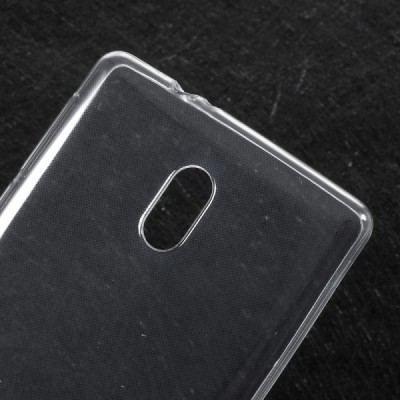 Nokia 3 skaidrus (permatomas) kieto silikono TPU ploniausias pasaulyje bespalvis dėklas / Priedai.lt