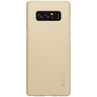 Samsung Galaxy Note 8 (N950F) Nillkin Frosted Shield zelta plastmasas futrālis + ekrāna aizsargplēve / Vacins.lv