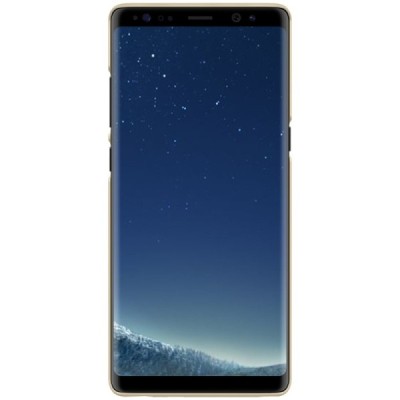Samsung Galaxy Note 8 (N950F) Nillkin Frosted Shield zelta plastmasas futrālis + ekrāna aizsargplēve / Vacins.lv