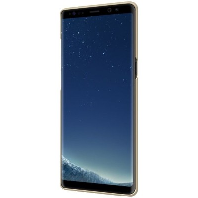 Samsung Galaxy Note 8 (N950F) Nillkin Frosted Shield zelta plastmasas futrālis + ekrāna aizsargplēve / Vacins.lv