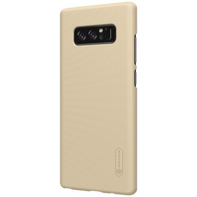 Samsung Galaxy Note 8 (N950F) Nillkin Frosted Shield zelta plastmasas futrālis + ekrāna aizsargplēve / Vacins.lv