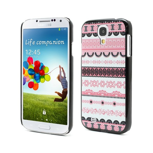 Raštuotas dėklas - rožinis (Galaxy S4)