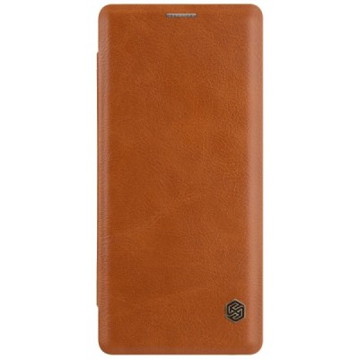 Greznais „Nillkin“ Qin sērijas ādas atvērams brūns Samsung Galaxy Note 8 (N950F) maciņš / Vacins.lv