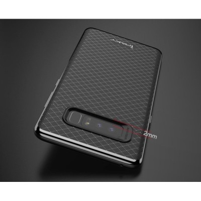 Samsung Galaxy Note 8 (N950F) „IPAKY“ kieto silikono TPU juodas (pilkos spalvos apvadais) dėklas - nugarėlė / Priedai.lt