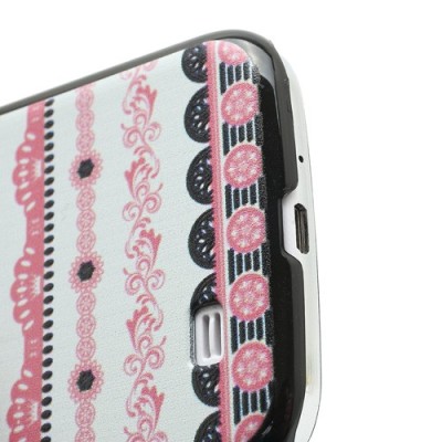 Raštuotas rožinis Samsung Galaxy S4 plastikinis dėklas (dėkliukas, nugarėlė) / Priedai.lt