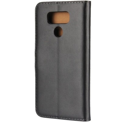 LG G6 (H870) atverčiamas juodas odinis Casual dėklas - piniginė / Priedai.lt