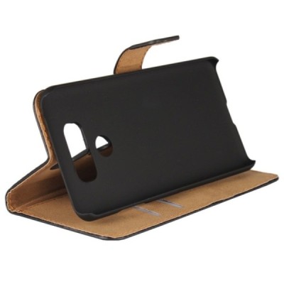 LG G6 (H870) atverčiamas juodas odinis Casual dėklas - piniginė / Priedai.lt