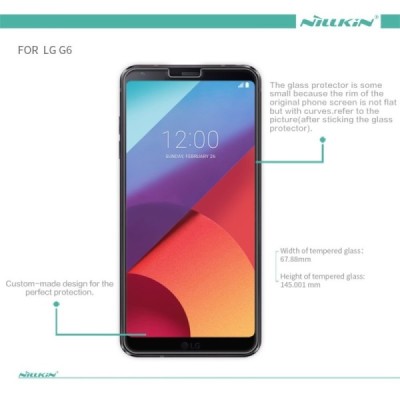 LG G6 (H870) „Nillkin“ H Tempered Glass sustiprintos apsaugos apsauginis ekrano stiklas 0.33 mm / Priedai.lt