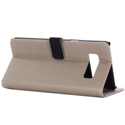 Samsung Galaxy Note 8 (N950F) atvēramais ādas smilšains retro maciņš (maks) / Vacins.lv